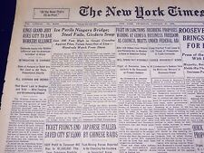 1938 JANUARY 27 NEW YORK TIMES - ICE PERILS NIAGARA BRIDGE, STEEL FAILS- NT 2418 picture