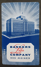 Vintage 1948 Bankers Life Company Plastic Calendar Business Card Des Moines Iowa picture