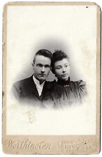 Vintage Cabinet Photo of Victorian Couple Man & Woman Heads Touch San Francisco  picture