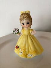 70s Vintage George  Good collection girl figurine  bouquet  yellow dress. picture