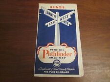 Vintage 1942 Pure Oil Road Map: Illinois picture