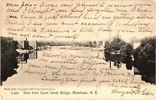 View from Court Street Bridge Watertown NY Undivided Postcard c1905 picture