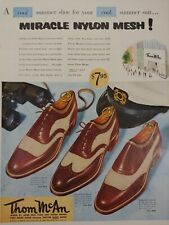 1952 Thom McAn Wingtip Shoes Nylon Mesh Print Ad Vtg Life Magazine Advertisement picture