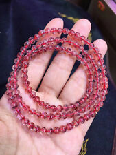 4.8mm Real Natural Red Strawberry 7 Seven Super Fine Iron Ore The Bead Bracelet picture