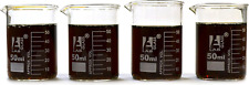 4PK Lab Beaker Shot Glasses, 1.6Oz / 50Ml - Borosilicate Glass - Chemistry Shot  picture