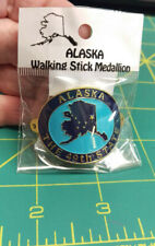 Alaska Hiking / Walking stick medallion with mount tacks ALASKA THE 49TH STATE   picture