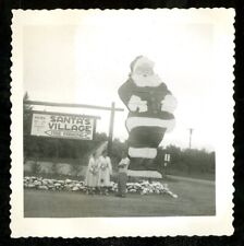 Vintage Photo ICONIC SANTA'S VILLAGE JEFFERSON, NH FREE PARKING SIGN  1954 02 picture