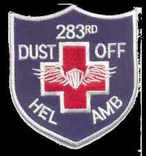 ARMY 283RD DUST OFF HEL AMB MEDICAL SHIELD WINGS CROSS EMBROIDERED PATCH picture