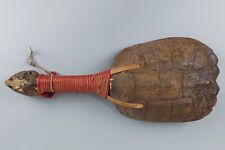Antique Iroquois / Algonquin Native American  Turtle Shell Rattle False Face picture