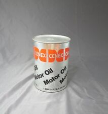 Vintage Full Composite 1 Qt Co-Op Cenex Motor Oil Can , SAE 10W - early 1970's  picture