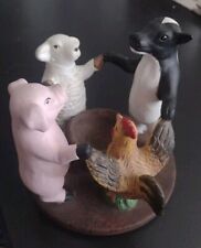 Vintage Penco 2000 Circle Of Friends Farm Animals Ceramic Tealight Candle Holder picture