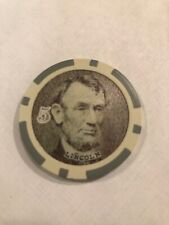 $5 President Abraham Lincoln Poker Chip picture