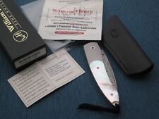 William Henry Westcliff Folder Model B7 TPD, Mother of Pearl, Raindrop Damascus picture