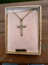 Antique Religious Cross Necklace - 12 Kt Gold Filled picture