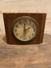 Vintage General Electric Alarm Clock Wooden Case Non Working Deco Style 50s/60s? picture
