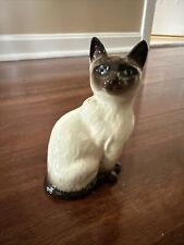 Vintage Stamped Royal Doulton England Figurine Siamese Cat Blue Eyes 4