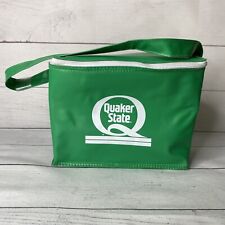 Vintage Green  QUAKER STATE OIL Cooler Lunch Bag PVC Nylon Advertising Offshore picture