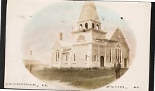 Postcard c1910 RPPC Congregational Church Milford ME Maine Colorized picture