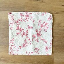 Vintage April Cornell Floral Cream Pink Small Pillowcase Quilted Front 2000 picture