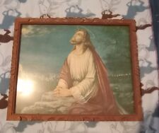 Antique / Vintage Ornate Framed Religious Jesus 21x17” picture