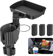 2023 Upgraded Car Cup Holder Expander Tray, 4-in-1 Detachable Tray Table with Ph picture