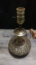 Awesome VTG Engraved Solid brass lamp picture