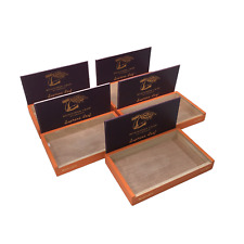 Lot of 5 Aganorsa Leaf Supreme Leaf Empty Wooden Cigar Boxes 9.5x6x1.25 #33 picture