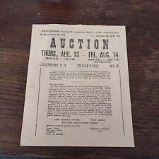 1970s Estate Auction Flyer - Ed Day Farm Route 26 - COLEBROOK NH New Hampshire  picture