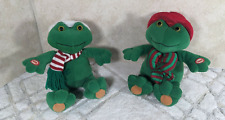 Vintage Dillards Singing Croaking Frogs 🐸 13in Work  Christmas  Plush  picture