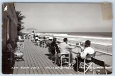 1940's RPPC POMPANO BEACH FLORIDA SEA ROOM DECK HILLSBORO CLUB OCEANFRONT picture