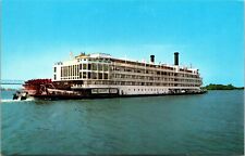 Vtg Stern-wheeler The Mississippi Queen River Boat Steamboat Postcard picture