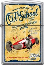 Zippo Old School Vintage Fourth Gear Race Club Street Chrome WindProof Lighter picture