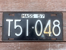 1957 Massachusetts License Plate T51 048 picture