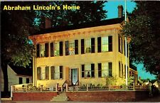Postcard Springfield Illinois Il. Abraham Lincoln's Home Night Scene picture