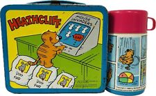 Vintage 1982 Aladdin Heathcliff Collectible Metal Lunchbox With Thermos picture