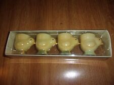 Pottery Barn Set of 4 Chick Egg Cups Easter picture