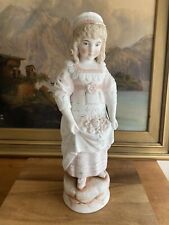 GERMAN BISQUE Girl FIGURE Figurine Large Vintage Victorian picture