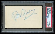 Peter Finch signed autograph auto Vintage 3x5 Howard Beale on Network PSA Slab picture