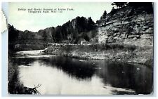 c1910's Bridge And Rocky Scenery Irvine Park Chippewa Falls WI Unposted Postcard picture