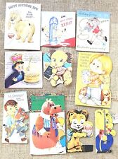 Vintage 1950s To 1970s Birthday Greeting Cards For Boy Lot Of 10 picture