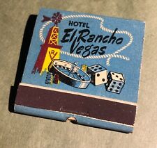 El Rancho Las Vegas Nevada Matchbook Cowboys Vintage Front Strike Nice Graphics picture