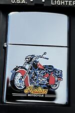 Ultra Rare 1993 Indian Motorcycle Polished Chrome Zippo Lighter Awesome Graphix picture