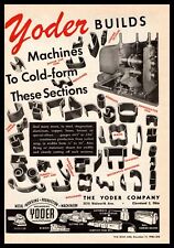 1945 The Yoder Company Cleveland Ohio Cold Form Metal Machines Vintage Print Ad picture