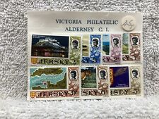 1960s 1970s Victoria Philatelic Alderney Jersey Hotel Stamps Channel Island  Vtg picture