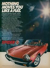 1981 Fiat Spider 2000 Classic Beauty Woman Driver Convertible Vtg Print Ad SI5 picture