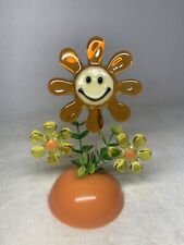 Vintage 70s Smiley Daisy Flower Power Sculpture acrylic resin lucite Mid Century picture