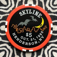 Skyline $5 LE Halloween Oct. 31, 1995 Henderson, Nevada Poker Gaming Casino Chip picture