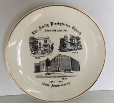 Vintage decorative collectible plate Amity church Dravosburg PA 100th year picture