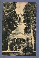 Postcard Congregational Church New Hartford Connecticut CT picture