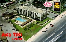 Aku Tiki Inn Daytona Beach Florida AAA Advertisement Vintage Chrome Postcard A92 picture